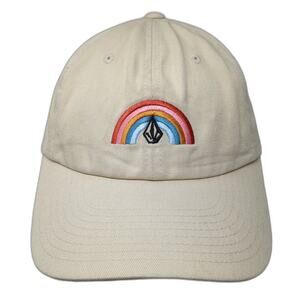 Volcom Stone Rainbow Slideback Hat Beige One Size Embroidered Outdoor